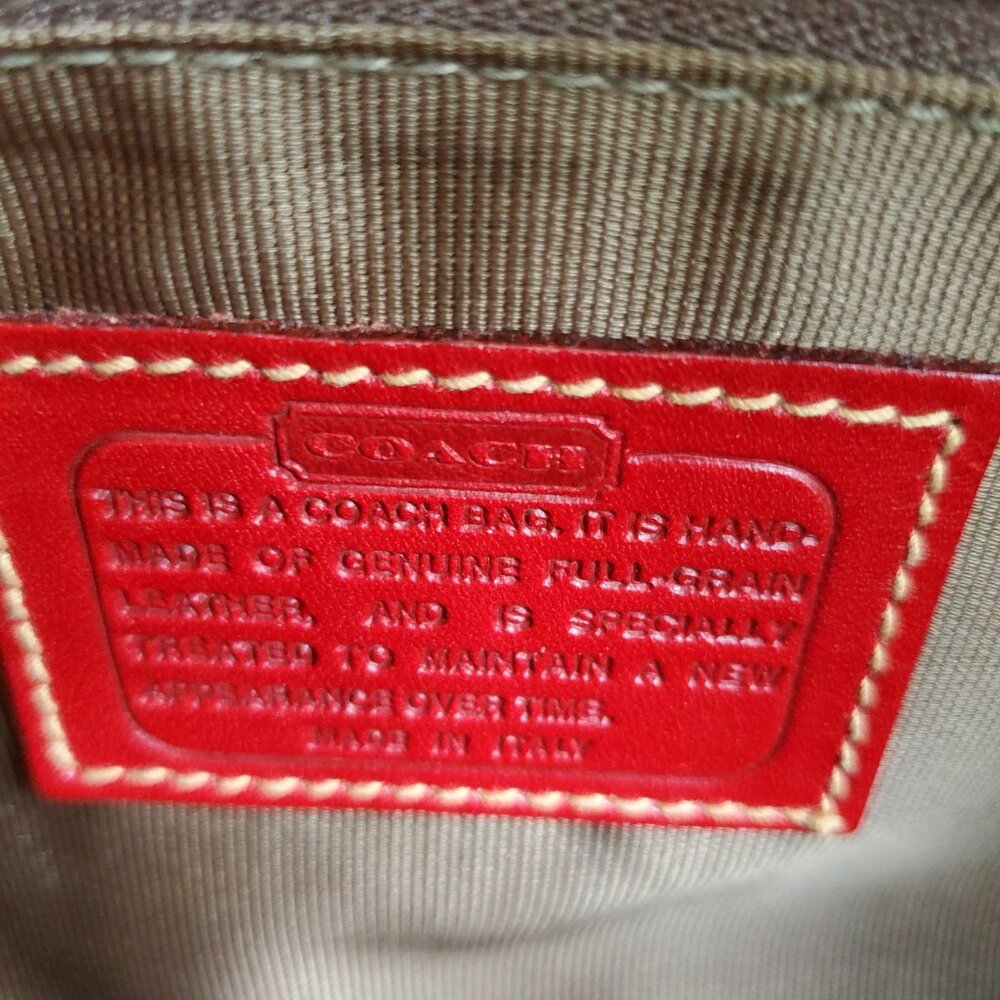 EUC Vintage Coach Sheridan Charleston Bag (#4217) Red w/Red trim – Hard to Find! - Picture 9 of 12